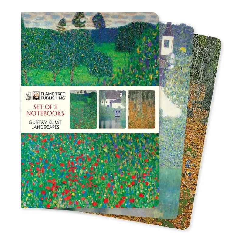 GUSTAVE KLIMT LANDSCAPES - SET OF 3 STANDARD NOTEBOOKS (Nuevo)