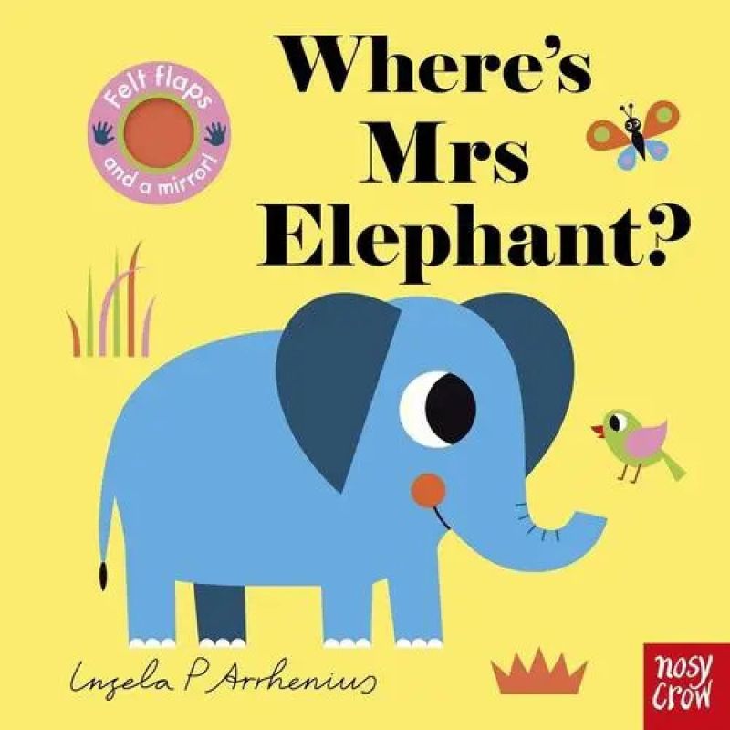 WHERE’S MRS ELEPHANT - FELT FLAPS - BOARD BOOK (Nuevo)
