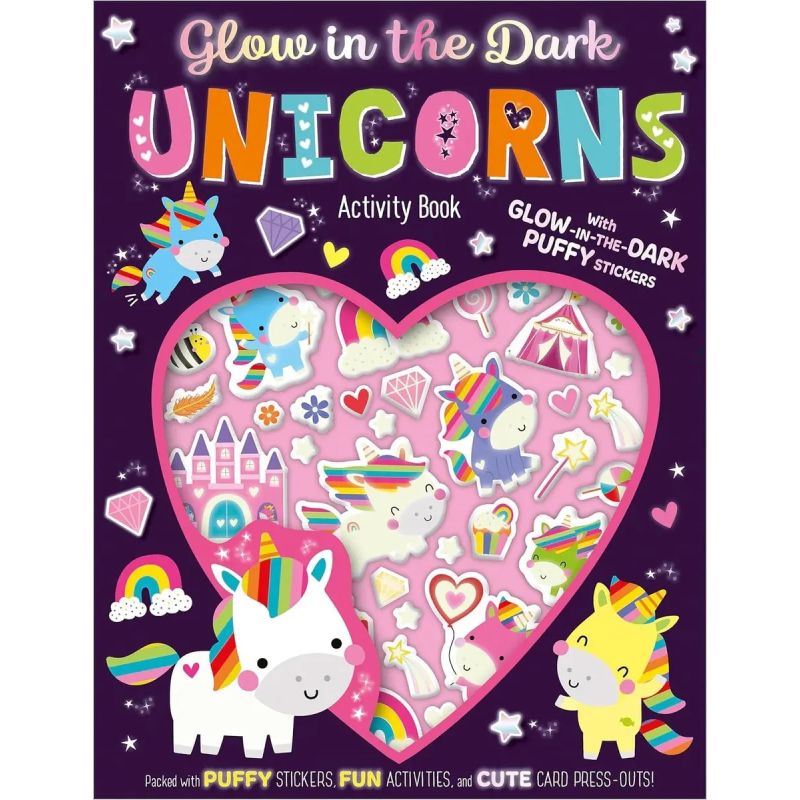 GLOW IN THE DARK - UNICORNS - ACTIVITY BOOK (Nuevo)