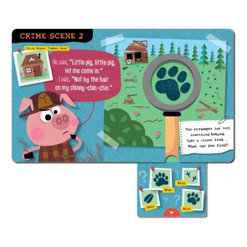 TRUE CRIME FAIRY TALES - THE THREE LITTLE PIGS - BOARD BOOK (Nuevo) - Miniatura 2
