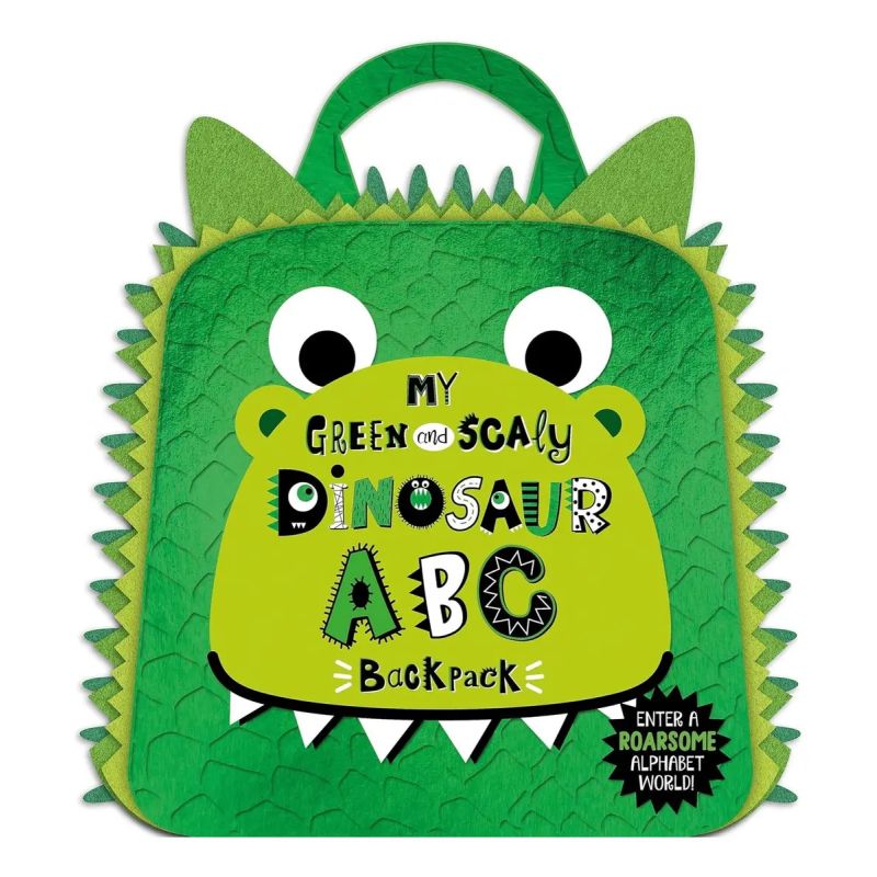 MY GREEN AND SCALY DINOSAUR ABC BACKPACK - BOARD BOOK (Nuevo)