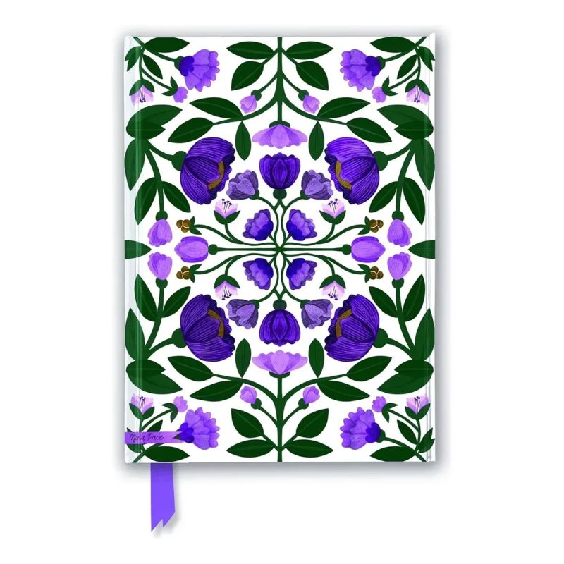 NINA PEACE: PURPLE FLOWERS - LUXURY FOILED JOURNALS - HB (Nuevo)