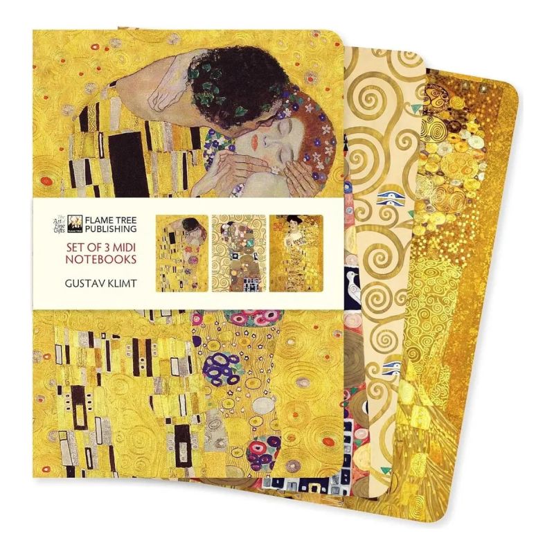 KLIMT - SET OF 3 MIDI NOTEBOOKS (Nuevo)