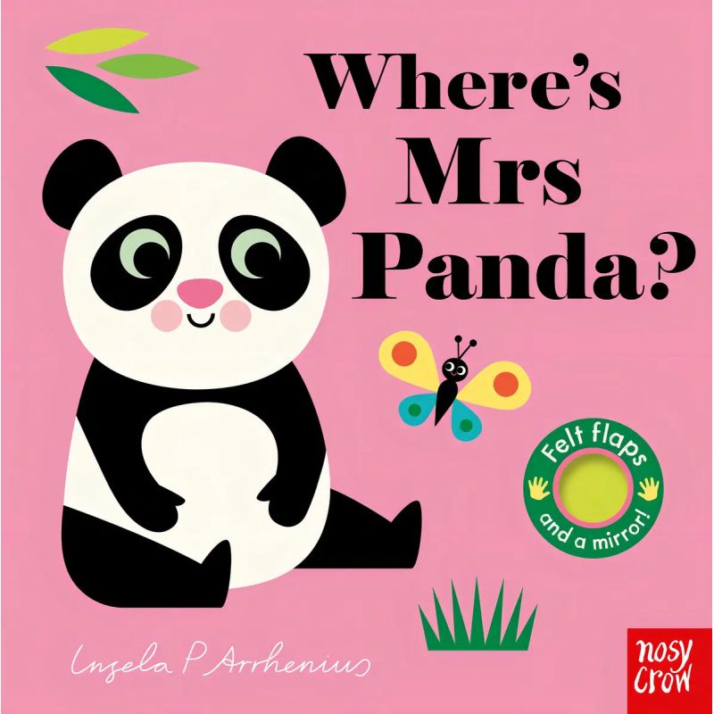 WHERE'S MRS PANDA - FELT FLAPS AND MIRROR - BOARD BOOK (Nuevo)