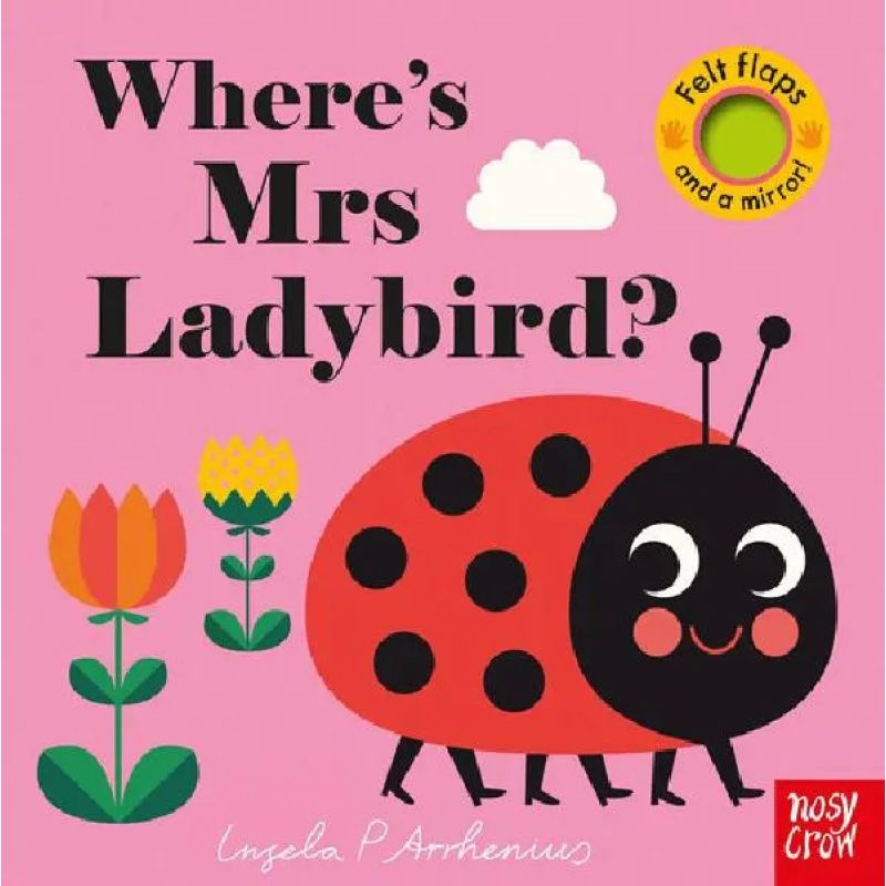 WHERE'S MRS LADYBIRD? - FELT FLAPS AND A MIRROR - BOARD BOOK (Nuevo)