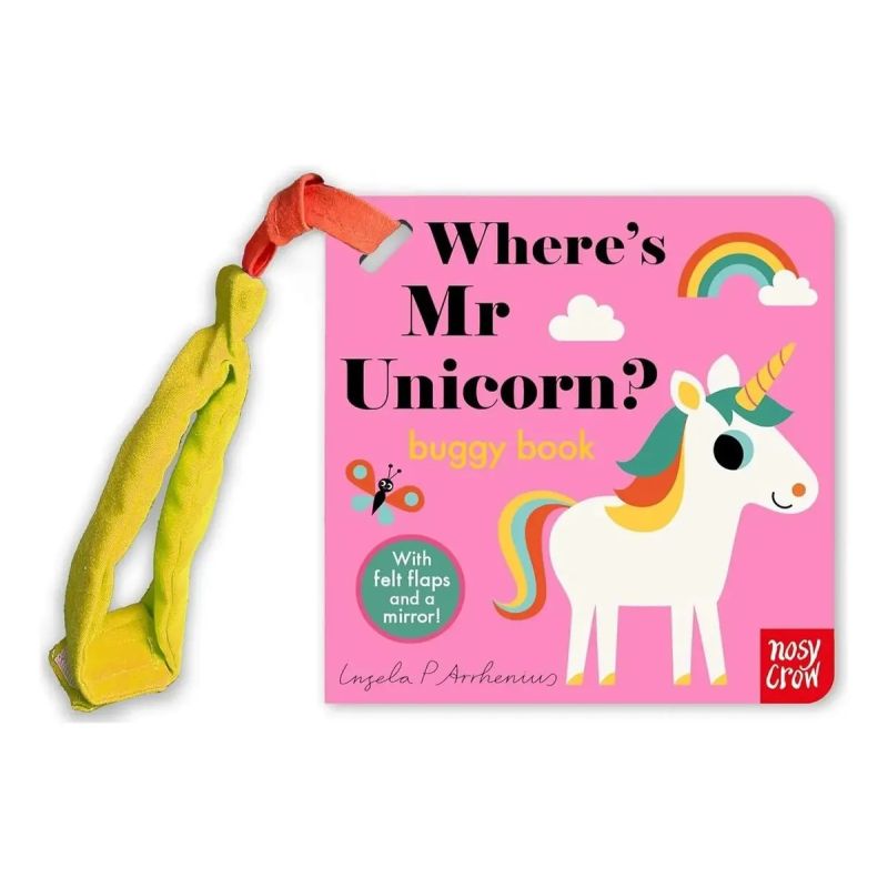 WHERE'S MR UNICORN ? - FELT FLAPS BUGGY BOOK - BB (Nuevo)