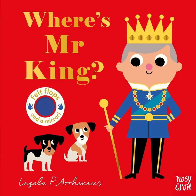 WHERE'S MR KING - FELT FLAPS AND A MIRROR - BOARD BOOK (Nuevo)