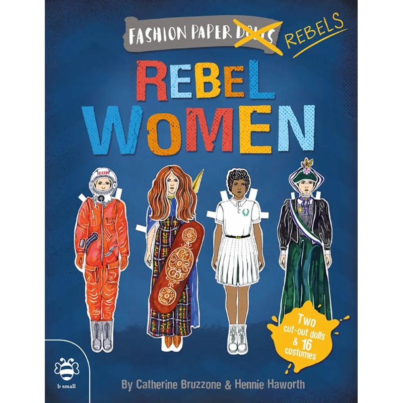 REBEL WOMEN - FASHION PAPER DOLLS - TWO CUT-OUT DOLLS &amp; 16 COSTUMES (Nuevo)