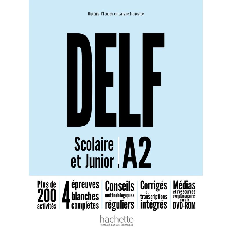 DELF A2 SCOLAIRE ET JUNIOR N/ED.- LIVRE + DVD-ROM (AUDIO ET VIDEO) (Nuevo)