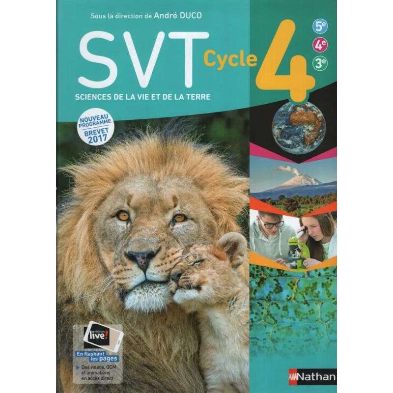 SCIENCES DE LA VIE ET DE LA TERRE DUCO C4 MANUEL 2017 - SVT CYCLE 4* (Nuevo)