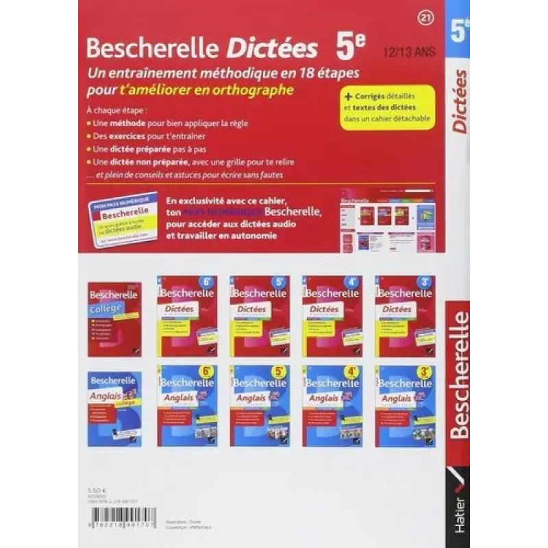 BESCHERELLE - DICTEES 5/ED  (12/13 ANS) (Nuevo)
