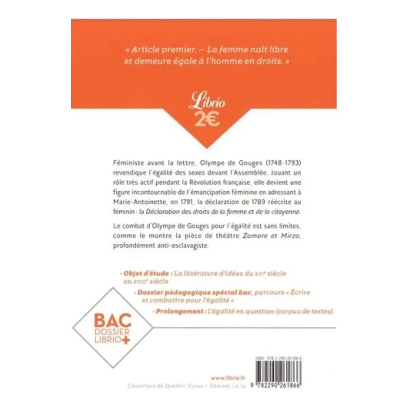 DECLARATION DES DROITS DE LA FEMME ET DE LA CITOYENNE (Nuevo) - Miniatura 2
