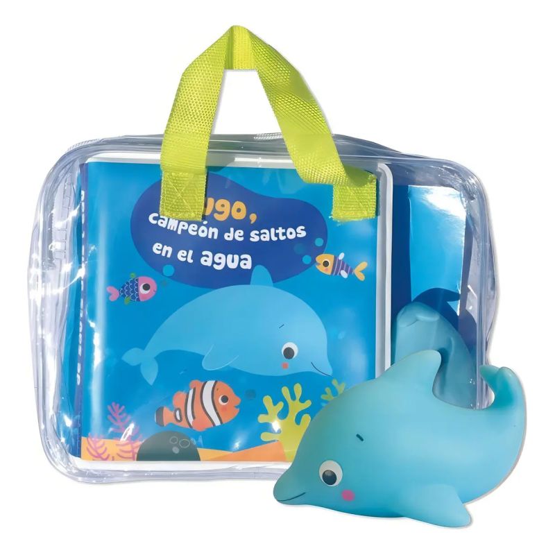 HUGO, CAMPEON DE SALTOS EN EL AGUA - LIBROS DE BAÑO - C/ JUGUETE (Nuevo)