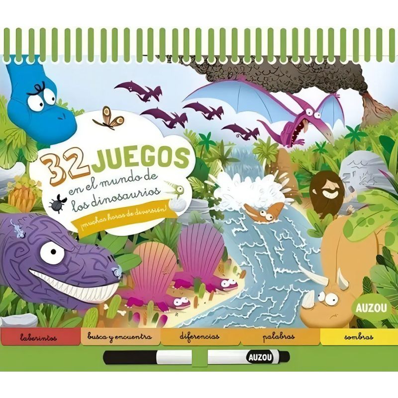 32 JUEGOS EN EL MUNDO DE LOS DINOSAURIOS - BLOCS DE JUEGOS (CARTONE) (Nuevo) - Miniatura 2