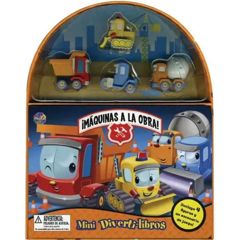 MAQUINAS A LA OBRA - MINI DIVERTI-LIBROS - CARTONE (Nuevo)
