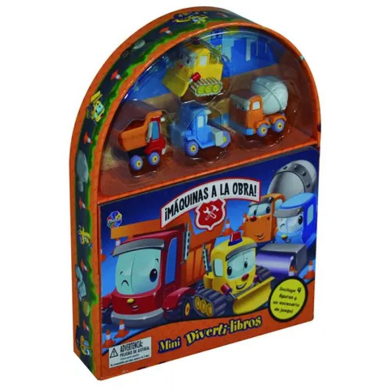 MAQUINAS A LA OBRA - MINI DIVERTI-LIBROS - CARTONE (Nuevo) - Miniatura 2