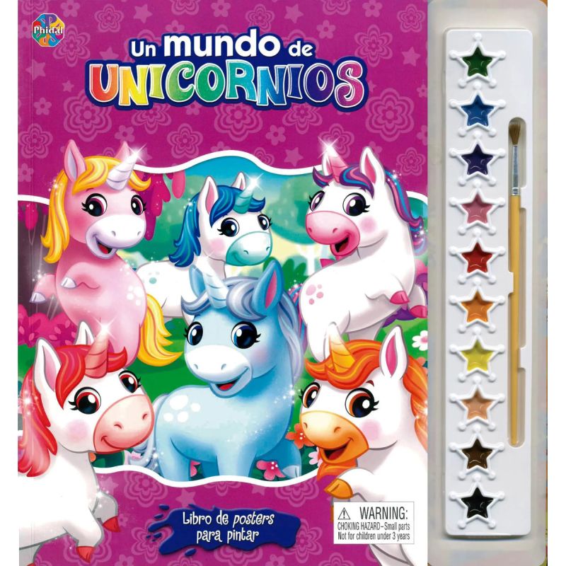 UN MUNDO DE UNICORNIOS - POSTER PARA PINTAR (Nuevo)