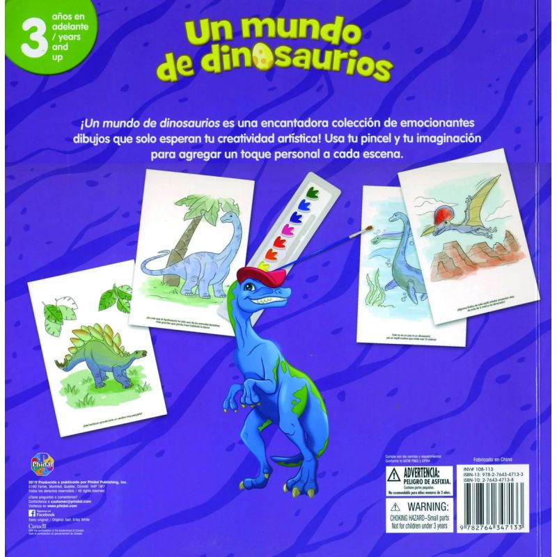 UN MUNDO DE DINOSAURIOS - POSTER PARA PINTAR (TD) (Nuevo) - Miniatura 2