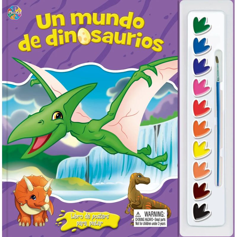 UN MUNDO DE DINOSAURIOS - POSTER PARA PINTAR (TD) (Nuevo)