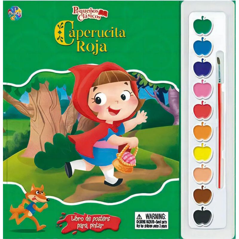CAPERUCITA ROJA - PEQUEÑOS CLASICOS - LIBRO DE POSTERS PARA PINTAR - TD (Nuevo)