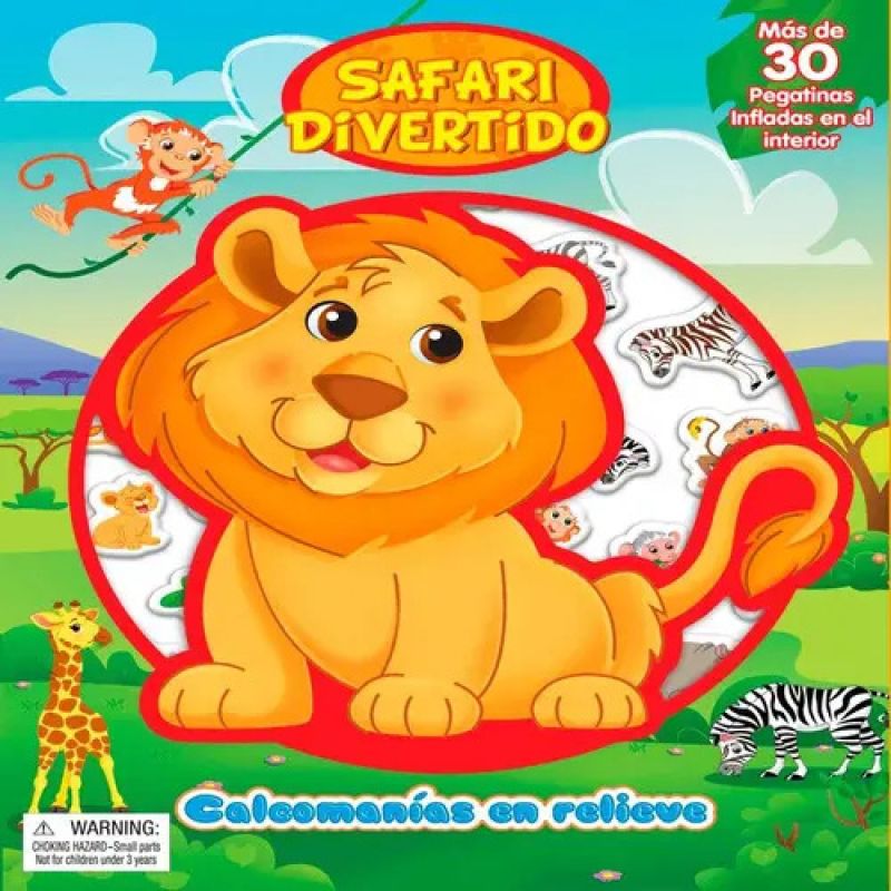 SAFARI DIVERTIDO - CALCOMANIAS EN RELIEVE - TD (Nuevo)