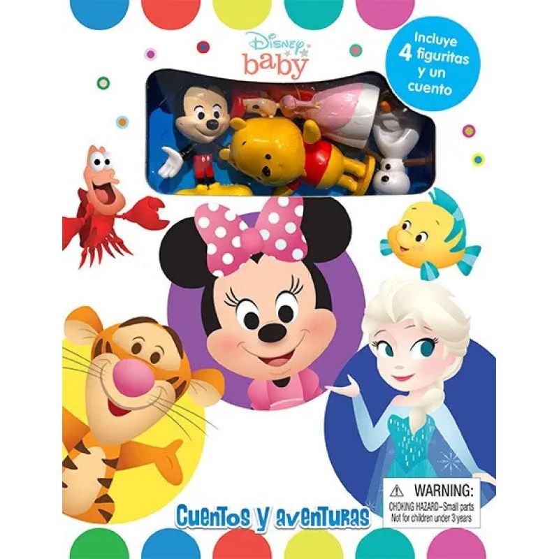 CUENTOS Y AVENTURAS - DISNEY BABY - CUENTO + 4 FIGURAS (Nuevo)