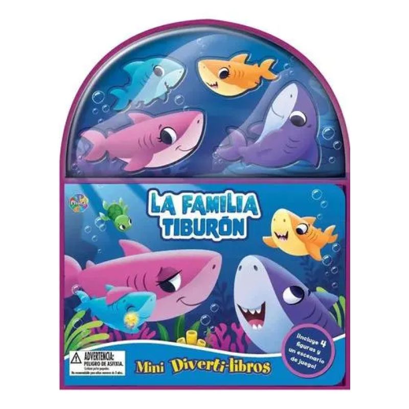 FAMILIA TIBURON, LA - MINI DIVERTI-LIBROS - CARTONE (Nuevo)