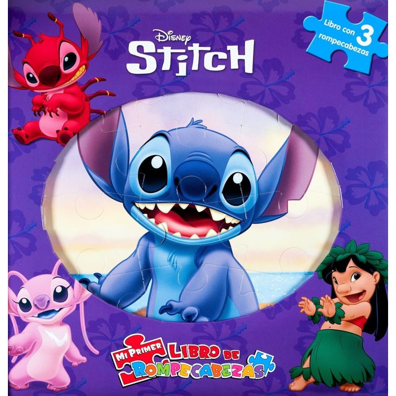 MI PRIMER LIBRO DE ROMPECABEZAS - DISNEY STITCH - CARTONE (Nuevo)