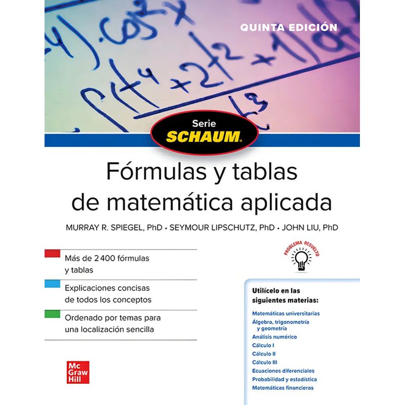 FORMULAS Y TABLAS DE MATEMATICA APLICADA 5/ED. (Nuevo)