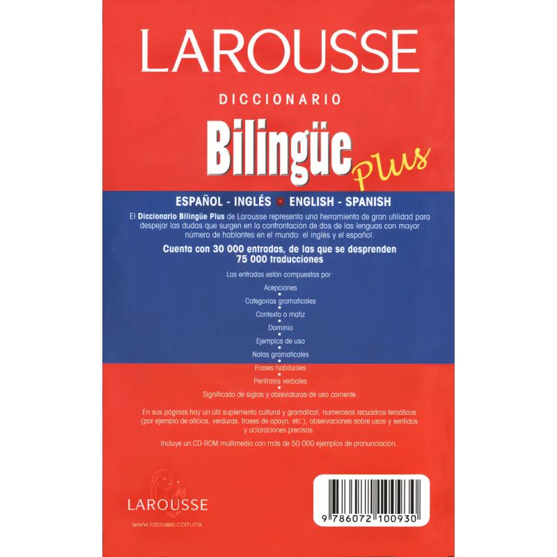 LAROUSSE DICC.BILINGUE PLUS ESPAÑOL - INGLES / ENGLISH - SPANISH (Nuevo) - Miniatura 2