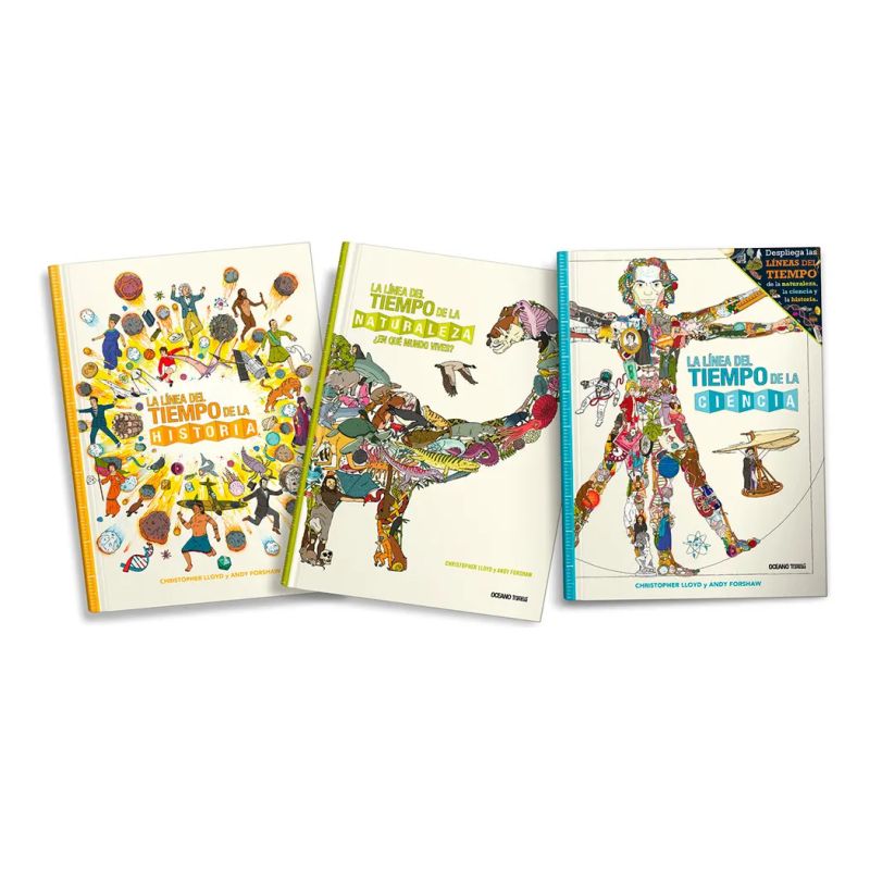PACK LA LINEA DEL TIEMPO - NATURALEZA - CIENCIA - HISTORIA (Nuevo)
