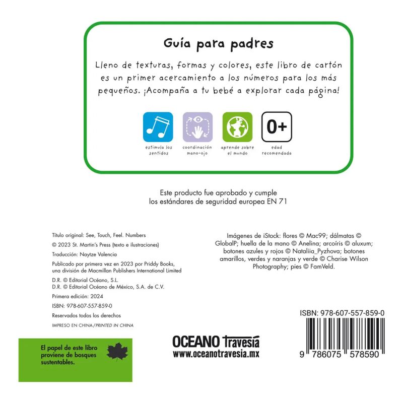 NUMEROS - MIRA, TOCA, SIENTE - CARTONE (Nuevo) - Miniatura 2