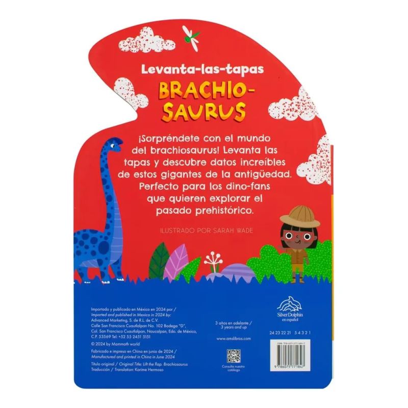 BRACHIOSAURUS - LEVANTA-LAS-TAPAS  - DINO DATOS (Nuevo) - Miniatura 4