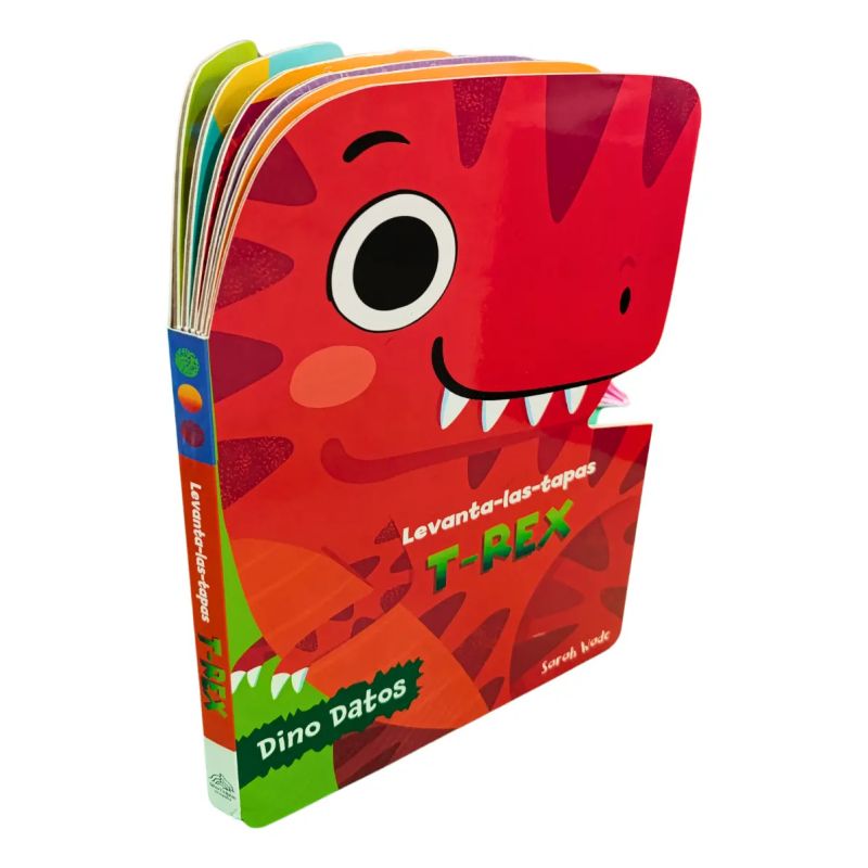 T-REX - LEVANTA-LAS-TAPAS - DINO DATOS - CARTONE (Nuevo) - Miniatura 2