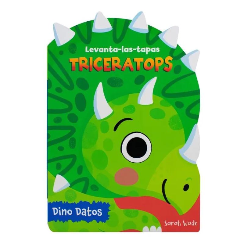 TRICERATOPS - LEVANTA-LAS-TAPAS - DINO DATOS - CARTONE (Nuevo)