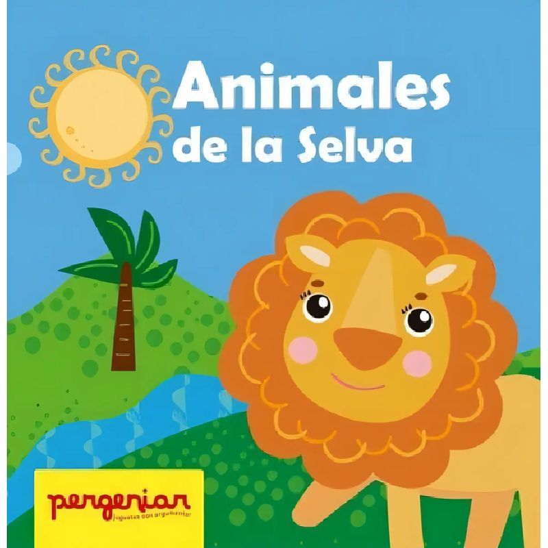 ANIMALES DE LA SELVA - 2 TEXTURAS - CUENTO DE TELA (Nuevo)