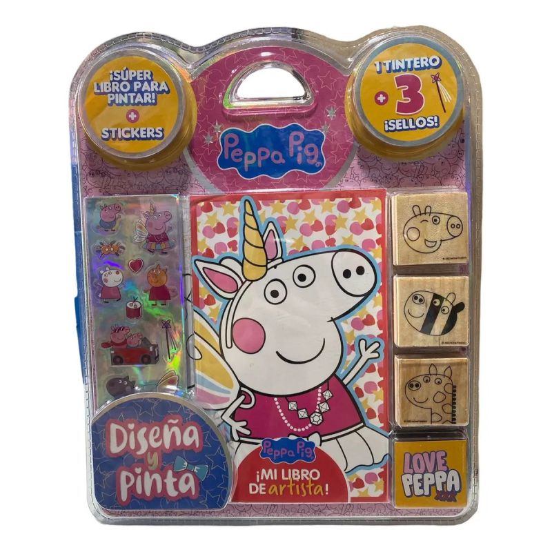 PEPPA PIG - BLISTER SELLOS - DISEÑA Y PINTA (Nuevo)