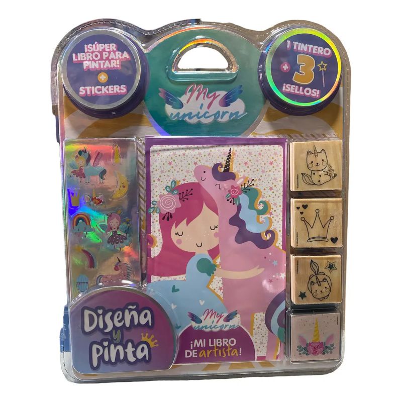 MY UNICORN - BLISTER SELLOS - DISEÑA Y PINTA (Nuevo)