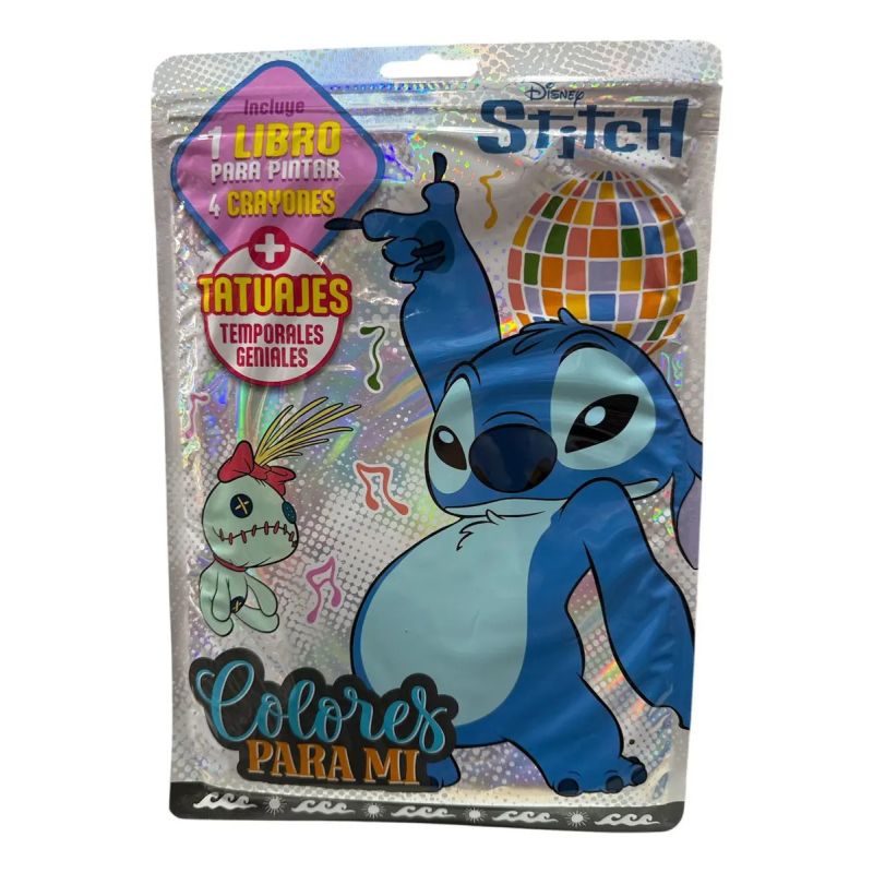STICH COLORES PARA MI - TATUAJES + CARAYONES - GRIS (Nuevo)