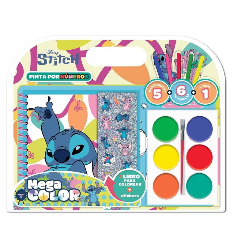 BLISTER ACUARELAS MEGA COLOR - STITCH (Nuevo)