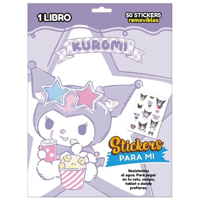 KUROMI - SOBRE PINTA Y PEGA - LIBRO + STICKERS (Nuevo)