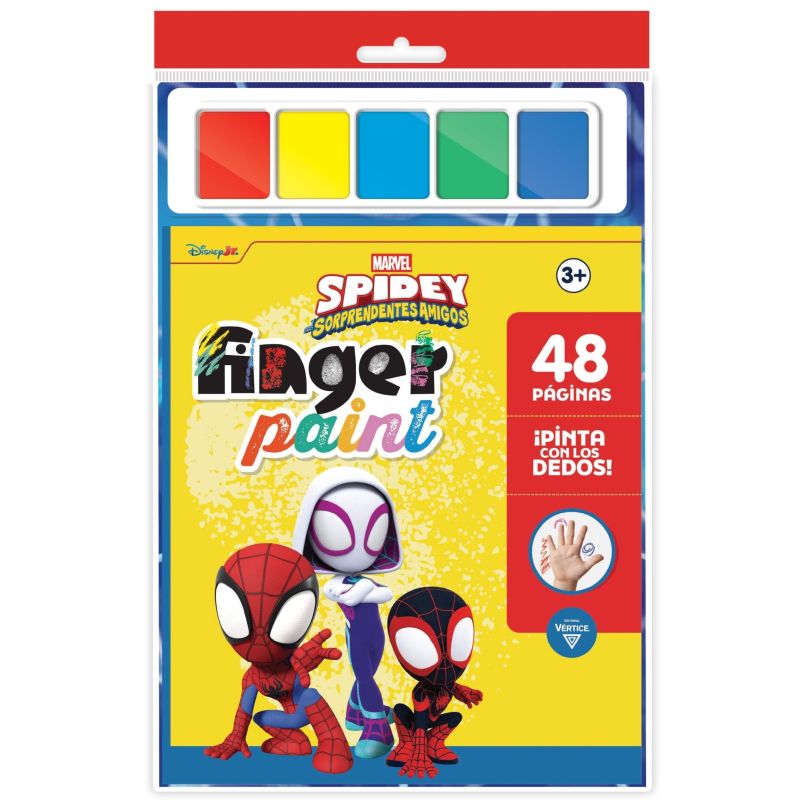 SPIDEY &amp; FRIENDS - BLISTER FINGER PAINT (Nuevo)