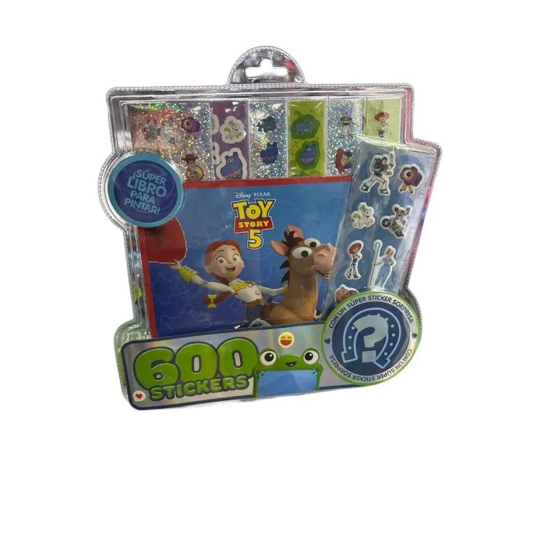 TOY STORY 5 - 600 STICKERS + LIBRO PARA PINTAR (Nuevo)