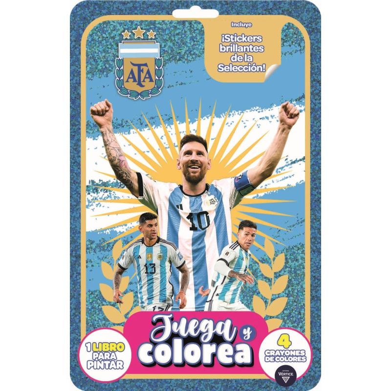 JUEGA Y COLOREA - FLOW PACK - LIBRO PARA COLOREAR + CRAYONES - AFA (Nuevo)