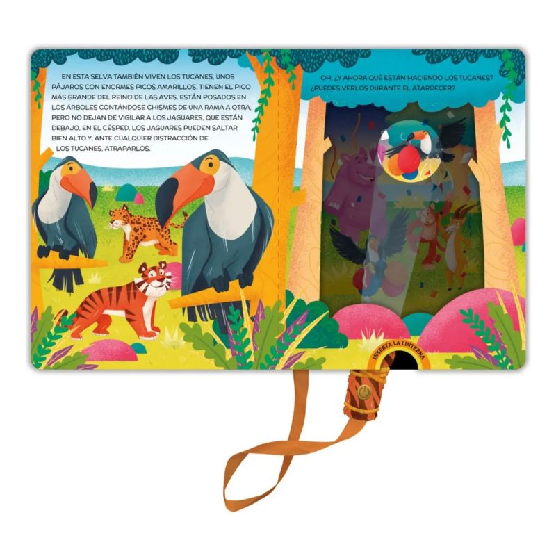 DESCUBRE Y SORPRENDETE EN LA SELVA - LIBRO LINTERNA - POPUP (Nuevo) - Miniatura 2