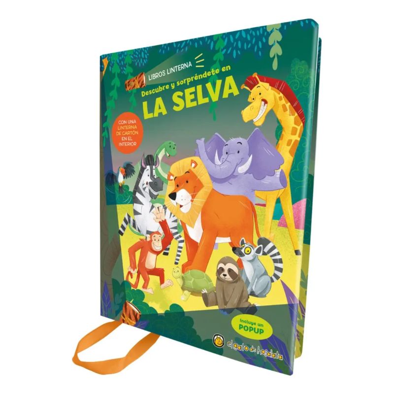 DESCUBRE Y SORPRENDETE EN LA SELVA - LIBRO LINTERNA - POPUP (Nuevo)