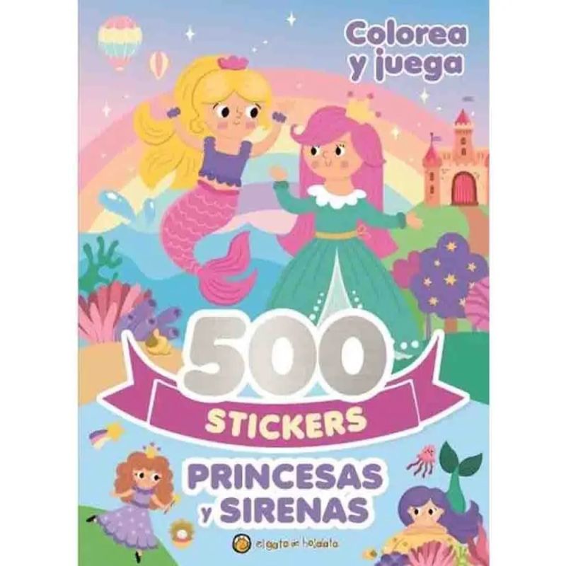 500 STICKERS PRINCESAS Y SIRENAS - 500 STICKERS (Nuevo)
