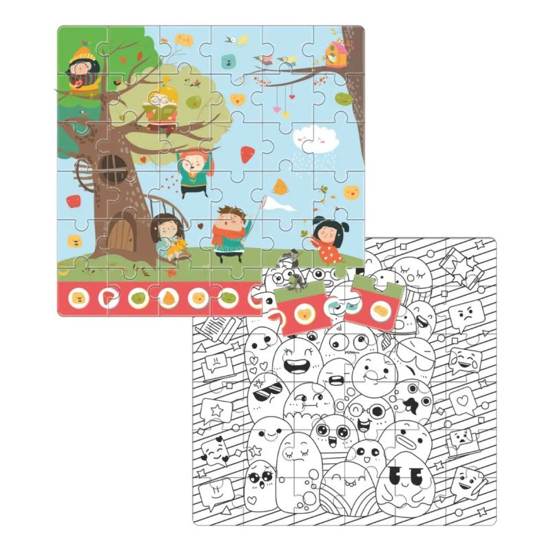 EMOCIONES - CUENTOS Y SORPRESAS - 15 CUENTOS + MEGA PUZZLE DE 36 PIEZAS (Nuevo) - Miniatura 2