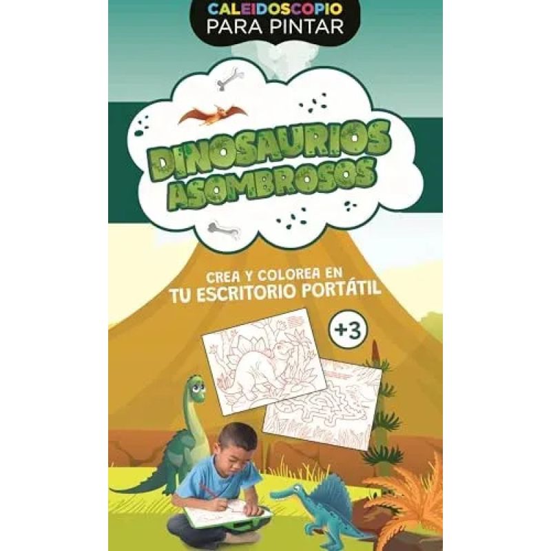 DINOSAURIOS ASOMBROSOS - CALEIDOSCOPIO PARA PINTAR (Nuevo)