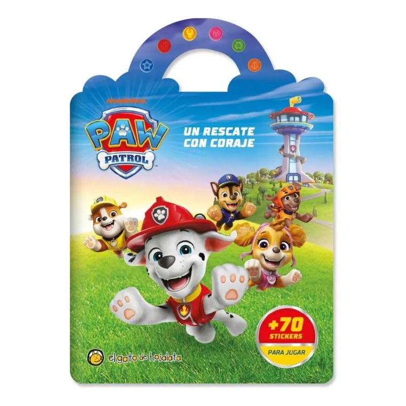 UN RESCATE CON CORAJE - PAW PATROL - VALIJITA DE STICKERS (Nuevo)